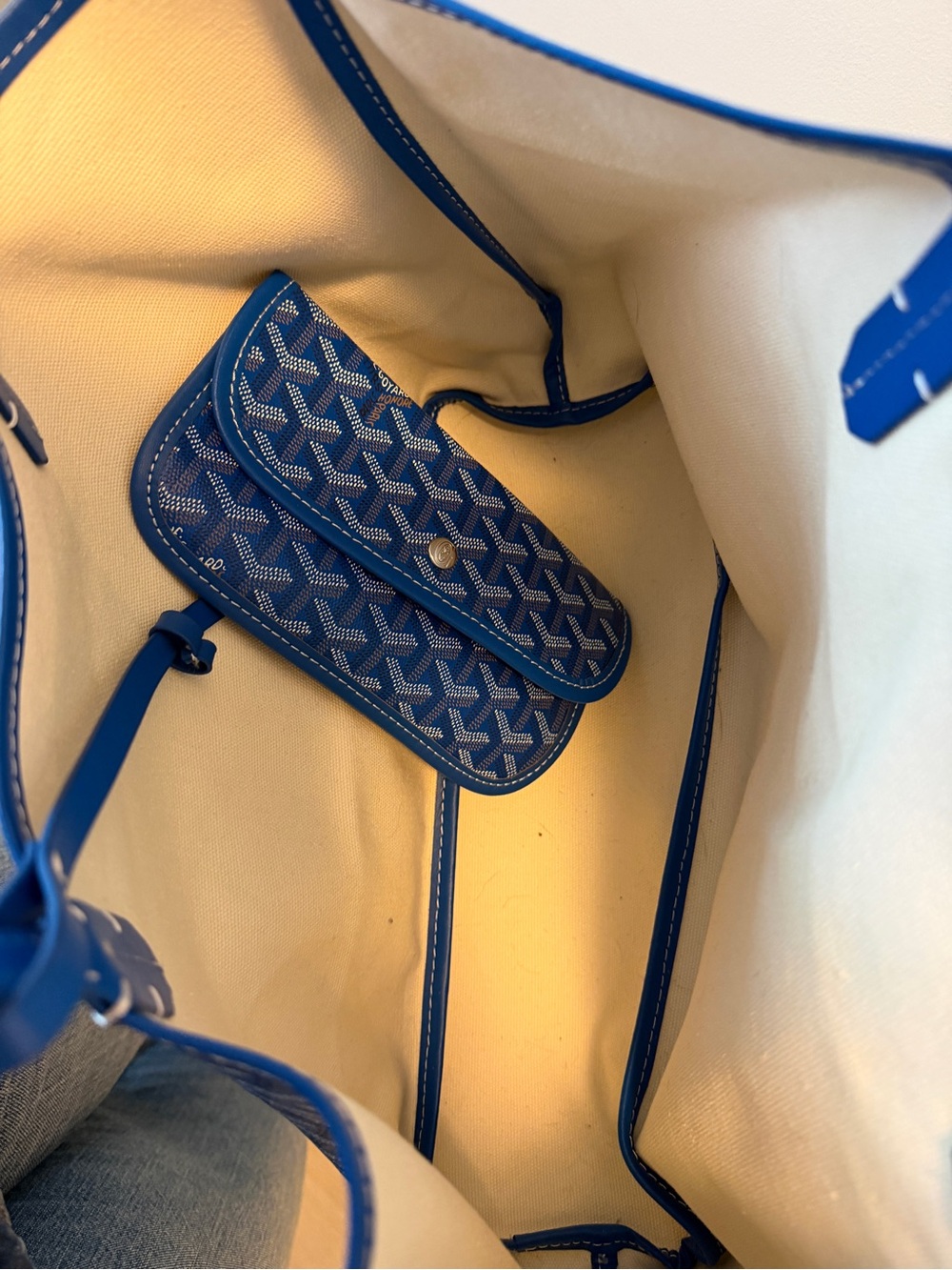 Blue Patterned Tote Bag - Designer inspired - Picture 3 of 3